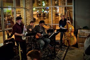 The Savoy Swing Combo jamming at the Small Brew Pub in Dallas, TX