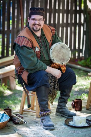 Drumming out at Scarborough Renaissance Festival in Waxahachie, Texas